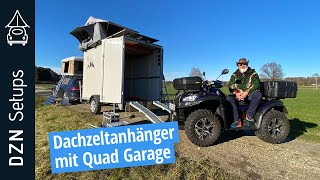 Dachzelt Wohnanhänger mit Quad Garage | Autohome & Primetech Dachzelt