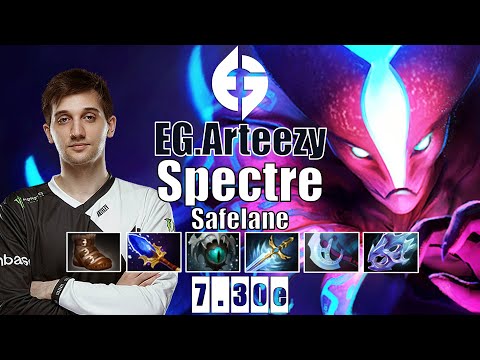 Spectre Safelane | EG.Arteezy | RTZ GOD SPECTRE BROKEN AGH BUILD | 7.30e Gameplay Highlights