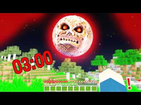 NOOB SAKIN GECE 03:00'DA KORKUNÇ AY'A SAKIN BAKMASIN! 😱 - Minecraft