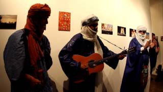 Tinariwen - Abdallah & Hassan of Tinariwen with JeConte - fundraiser for ESSAKANE Film