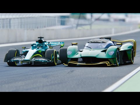 Aston Martin F1 2022 vs Aston Martin Valkyrie AMR Pro 2022 at Silverstone