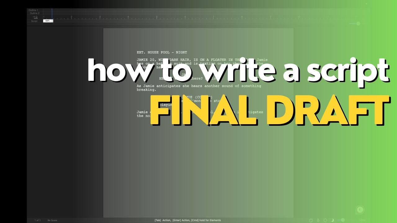 How To Write A Script Using Final Draft v12