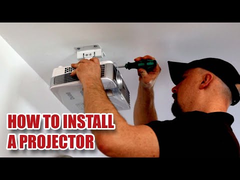 How to Install a Projector on a Ceiling - Full Detailed Install and Projector Set-up [49]