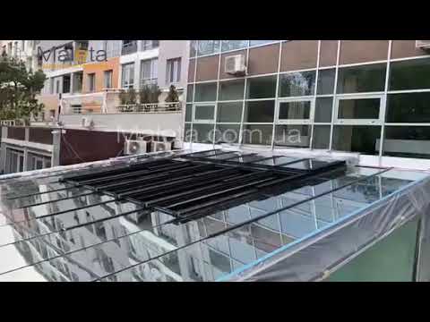 Сдвижная крыша в ресторан, Раздвижная крыша