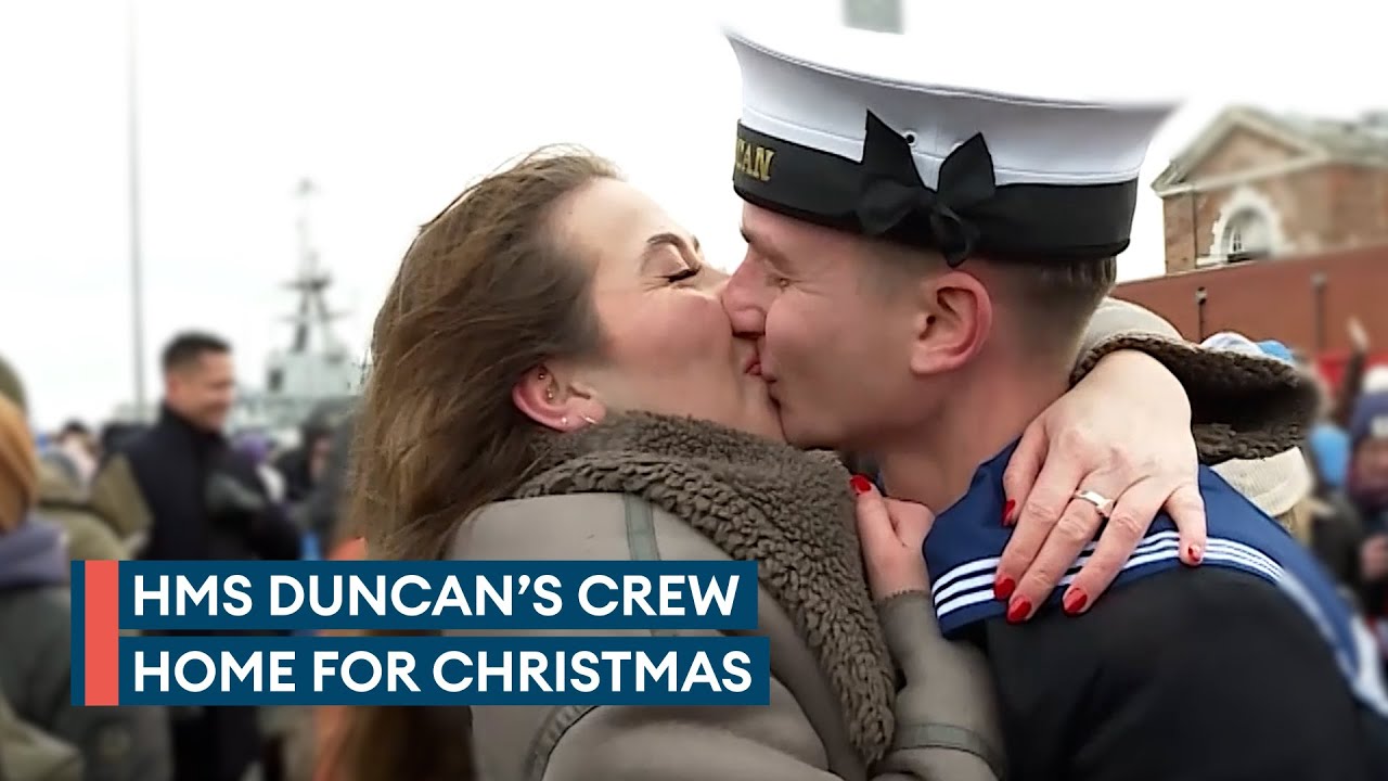 HMS Duncan's emotional return home after six-month deployment