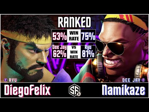 SF6 - DiegoFelix (Ryu) vs Namikaze (Dee Jay) in Street Fighter 6