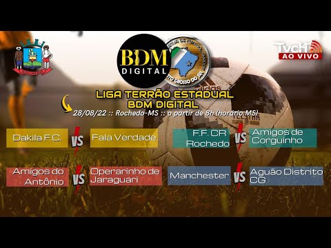 Liga Terrão BDM Digital - 28/08/2022 - Sede Rochedo/MS - TVCH AO VIVO