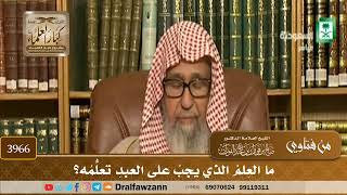 [3966] ما العلم الذي يجب على العبد تعلمه؟ - صالح الفوزان