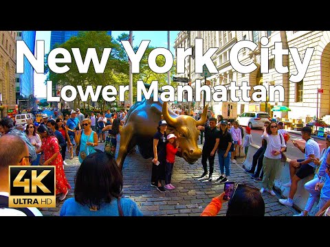 New York City Walking Tour Part 2 - Lower Manhattan (4k Ultra HD 60fps) – With Captions
