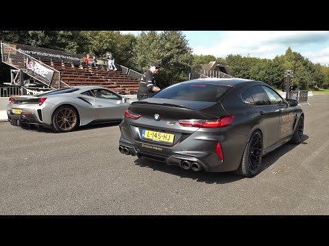 800HP G-POWER BMW M8 Gran Coupe Competition vs Ferrari 488 Pista