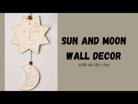 Sun and Moon Wall Decor | DIY Air Dry Clay Wall Hanging | Home Decor