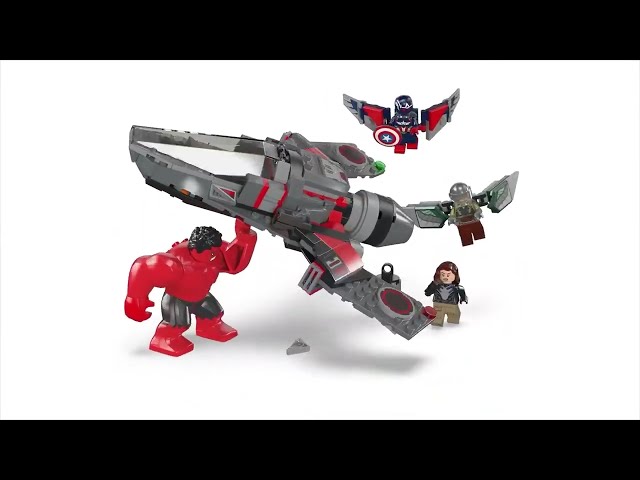 Vídeo relacionado con LEGO Marvel Batalla Entre el Capitán América y Hulk Rojo, Avión Caza a Reacción de Juguete para Niños y Niñas de 8 Años o Más, Juguetes de Superhéroes con Figuras de Falcon y Ruth Bat-Seraph 76292