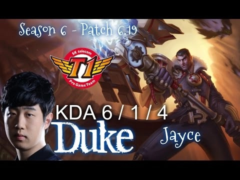 SKT T1 Duke JAYCE vs YASUO Top - Patch 6.19 KR Ranked | League of Legends