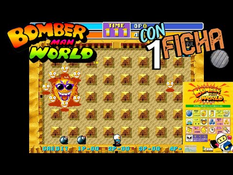 Bomberman World (Arcade 1992) - "CON 1 FICHA" (1cc)