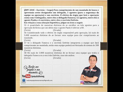 PF 2021 na área! Questões 55 a 58 - Escrivão 2018