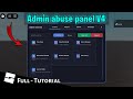 How To Make Admin Abuse Panel V4 Roblox Studio Tutorial