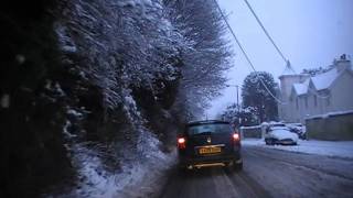 preview picture of video 'Driving In Snow Along Wells Road (A449), Malvern, Worcestershire, England 18th February 2010'