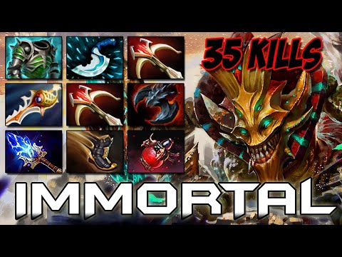 IMMORTAL Sand King Carry Gameplay – 35 KILLS Mega Creeps Comeback | Dota 2