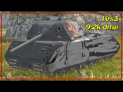 #WoTBlitz 1v3 / Maus Legionary / 5 frags / 9.2k dmg