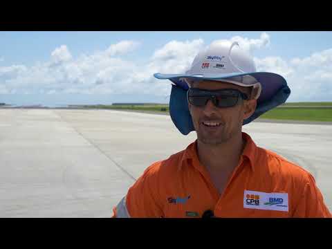 Tiny Surveyor line marks Brisbane Airport's new runway