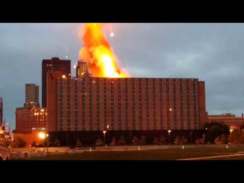 Riverfront YMCA in Des Moines Iowa implosion