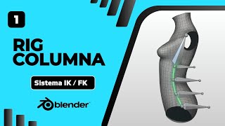 ✅ Tutorial paso a paso Rig de COLUMNA en Blender | IK / FK Humano Avanzado