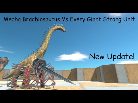 New Update! Mecha Brachiosaurus Vs Every Giant Strong Unit ARBS |Animal Revolt Battle Simulator