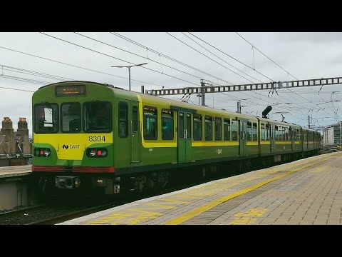 Irish Rail IE8300 (8304) Dart Train to: Malahide - Connolly Station, Dublin City