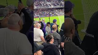 “We’re purple, we’re white, we’re ******* dynamite!” LouCity fans chanting #soccer #fans