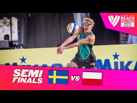 Ahman/ Hellvig vs. Losiak/ Bryl - Semi Final Highlights Doha 2023 #BeachProTour