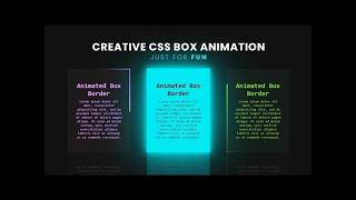 CSS Animated Box Border Effects Using Html & CSS | CSS Neon Light Glowing Box Hover Effcets