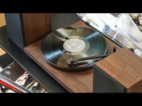 Crosley C62C 2 Speed Bluetooth Turntable Record Player with Built-in Speakers, Walnut-NEW image 14