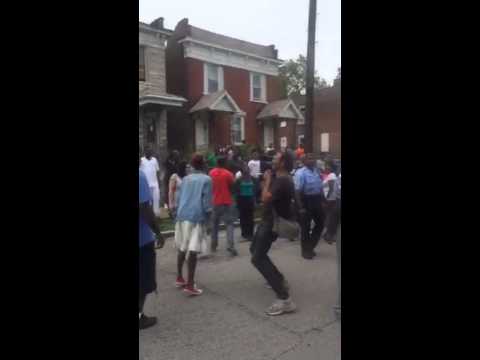 Escalating tension following officer-involved shooting in North St. Louis