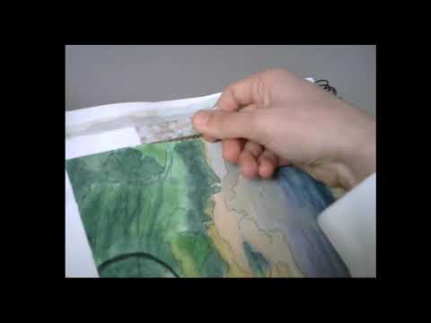 peeling tape off a watercolor (unintentional ASMR)