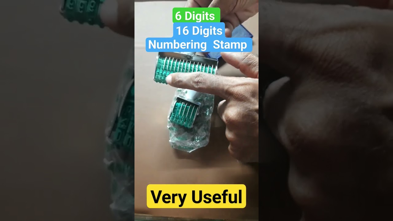 16 Digits  Numbering Stamp | Line Numbering Stamp | #stamps #viral #shorts