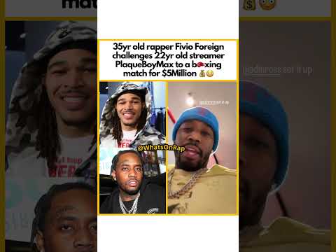 🥊 Fivio Foreign challenges PlaqueboyMax to a boxing match and suggests Adin Ross set it up 😳