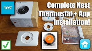 Nest Thermostat 3rd Generation Installation / Complete setup for Beginners