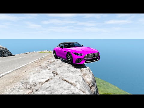 Epic Rollover Cliff Drops Crashes - BeamNG.drive