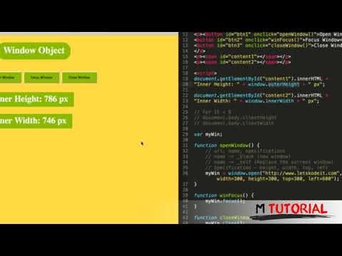 Tutorial Javascript For Beginners 50 Window Object M Tutorial