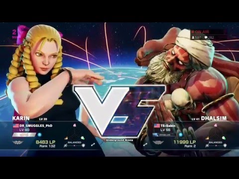 SF5 Ranked Netplay - PIE Smug (Karin) vs TS Sabin (Dhalsim)