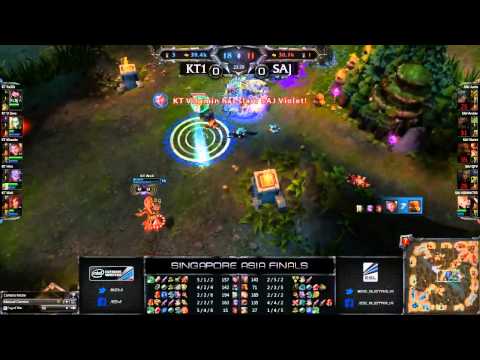 KT Rolster A takes a teamfight with some nice CC stacking