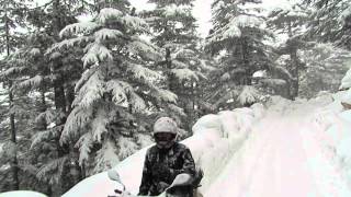 preview picture of video 'Kalpa Snowfall - Bike Ride - March 1st 2015'
