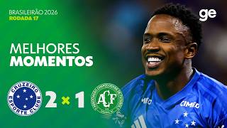 CRUZEIRO 2 X 1 CHAPECOENSE | MELHORES MOMENTOS | 17ª RODADA BRASILEIRÃO 2026 | ge.globo