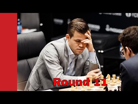 Carlsen - Caruana World Championship Match 2018, Round 11
