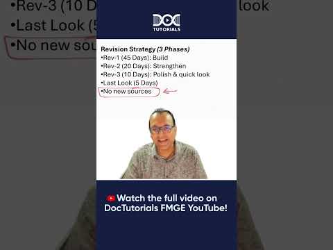 FMGE Preparation Strategy | FMGE 80 Days Plan with Dr Rajesh Kaushal | FMGE Study Plan |DocTutorials