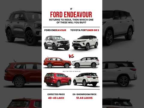 Ford Endeavour Vs Toyota Fortuner GRS? #ford #toyota #toyotafortuner #youtube #hashtags #trending