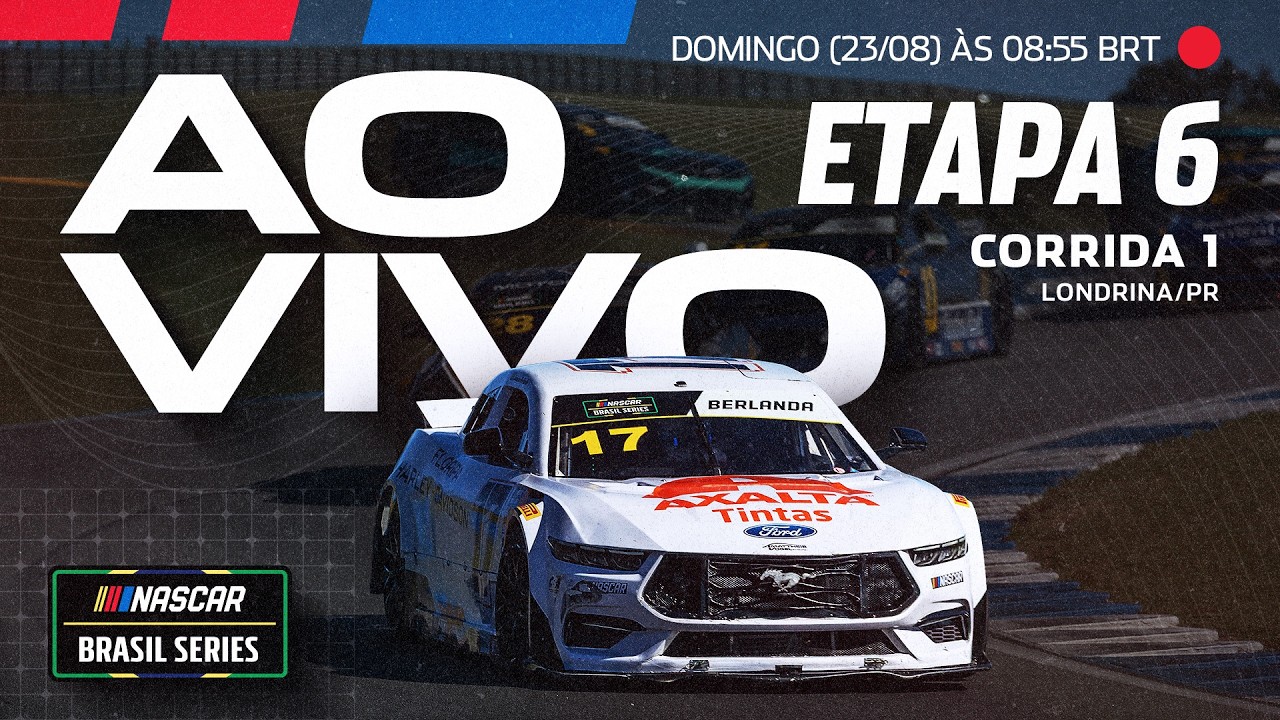 AO VIVO CORRIDA 1/ETAPA 6 - LONDRINA/PR - NASCAR BRASIL SERIES 2026
