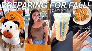 PREPARING FOR FALL! 🍂 Shopping For Fall Decor, New Hair, Nails, Baking Pumpkin Bread & Fall drinks!