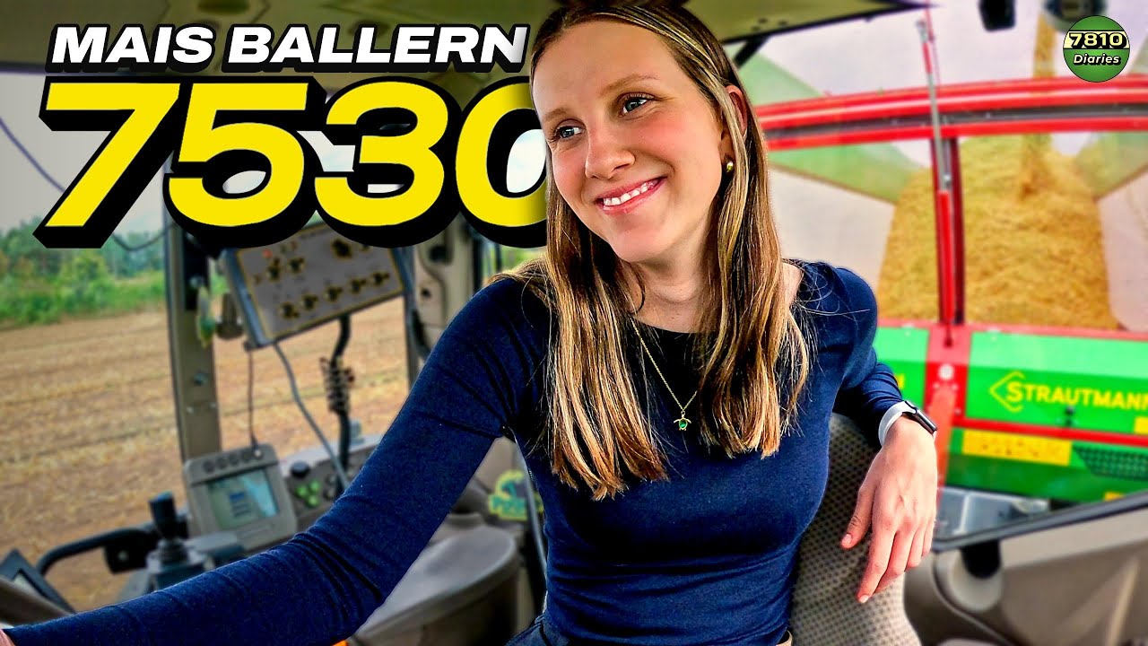 Norina am Mais häckseln | Riesige Biogasanlage | Mega 7530-Sound | dicker Strautmann Tridem🔥