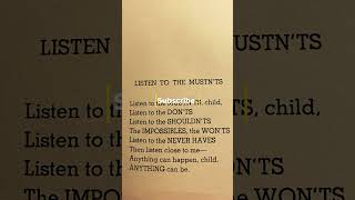 Shel Silverstein, listen to the mustents, where the sidewalk ends, poem